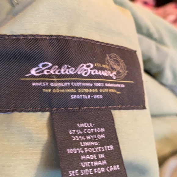 ‼️NWOT Eddie Bauer green lined trench/rain coat size XL‼️ - Picture 4 of 8